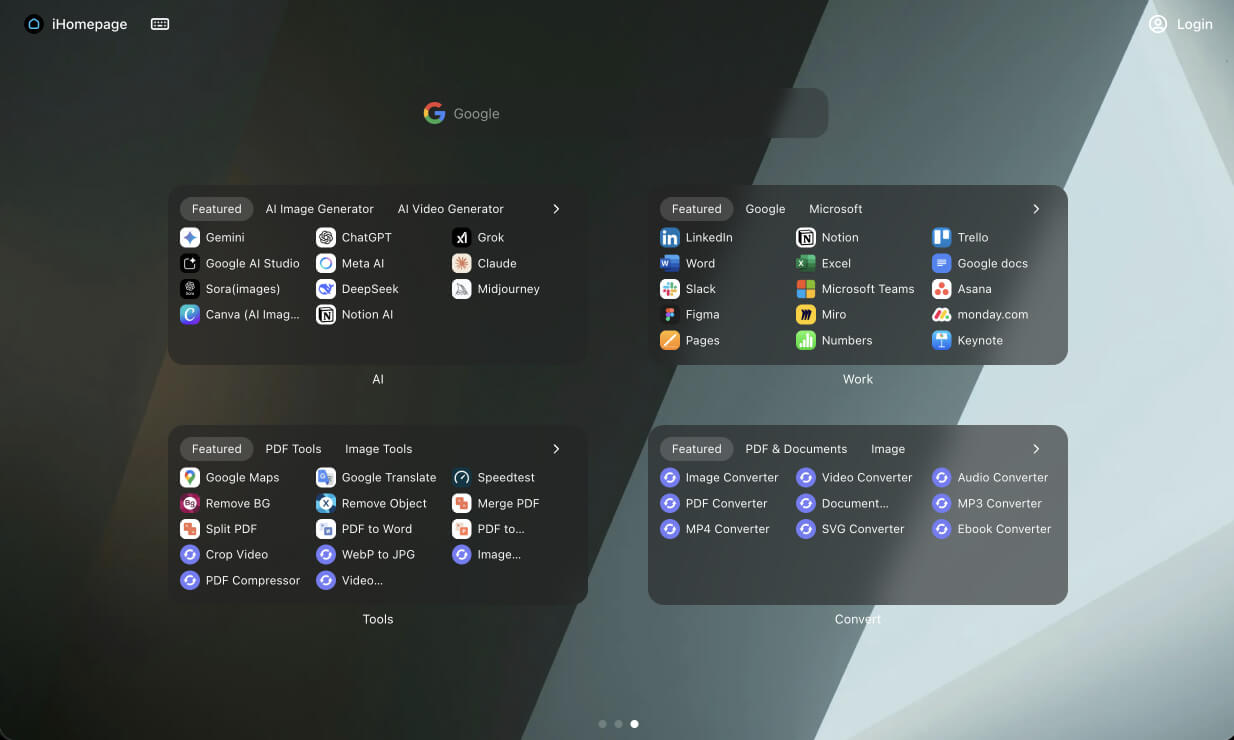iHomepage 网址导航功能 iHomepage 网址导航功能